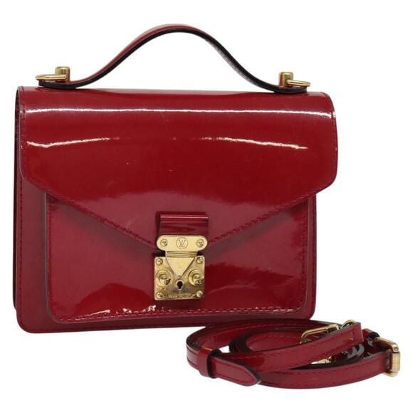 LOUIS VUITTON Vernis Monceau BB Hand Bag Rose Andian M91579 - Picture 1 of 16